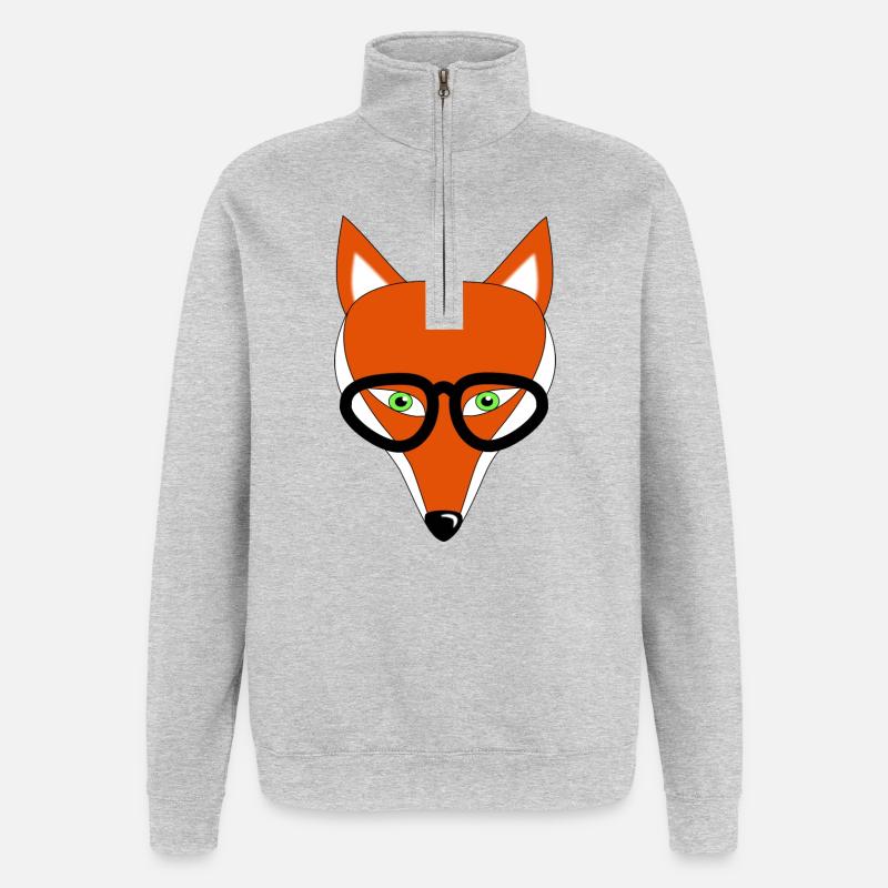 fox - Quarter-Zip Sweatshirt - heather grey