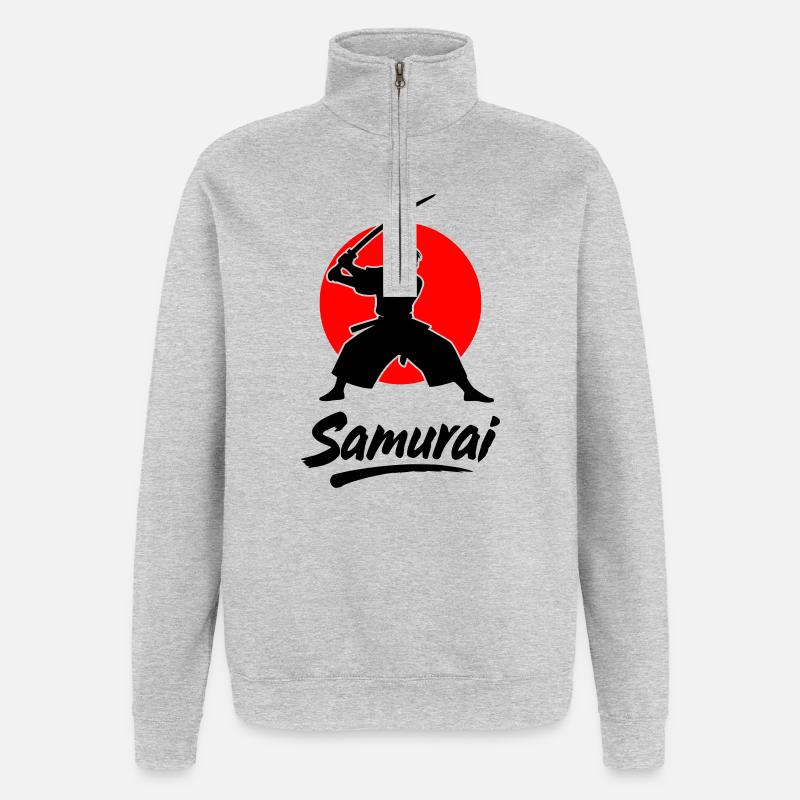 Samurai - Quarter-Zip Sweatshirt - heather grey