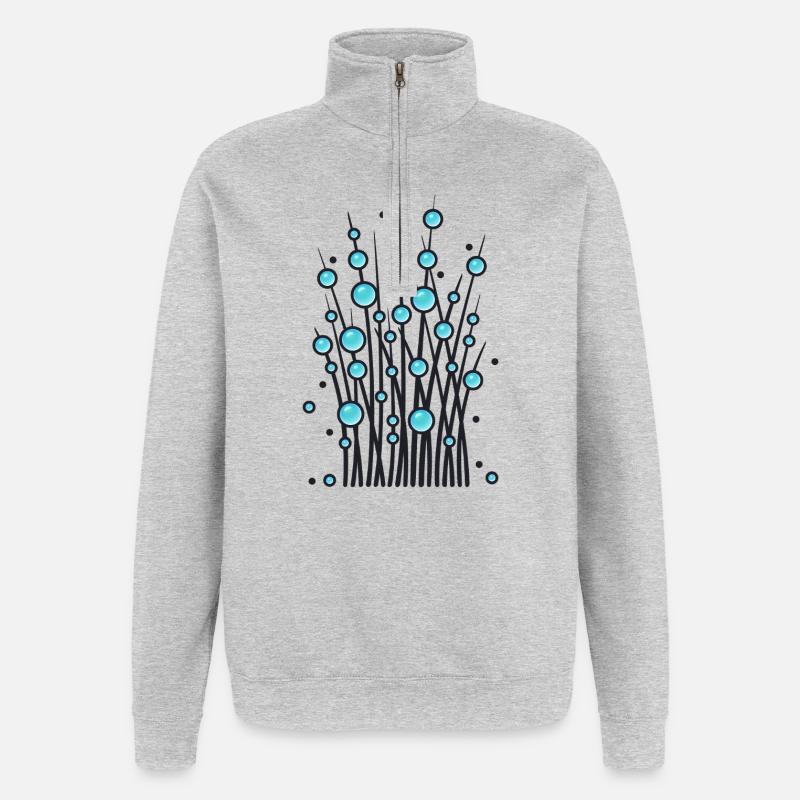 Luminous bale structure - Quarter-Zip Sweatshirt - heather grey