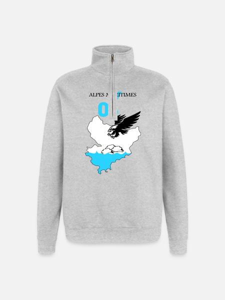 Alpes Maritimes - Quarter-Zip Sweatshirt - heather grey