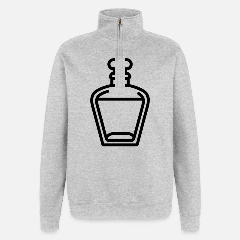 perfume bottle - Quarter-Zip Sweatshirt - heather grey