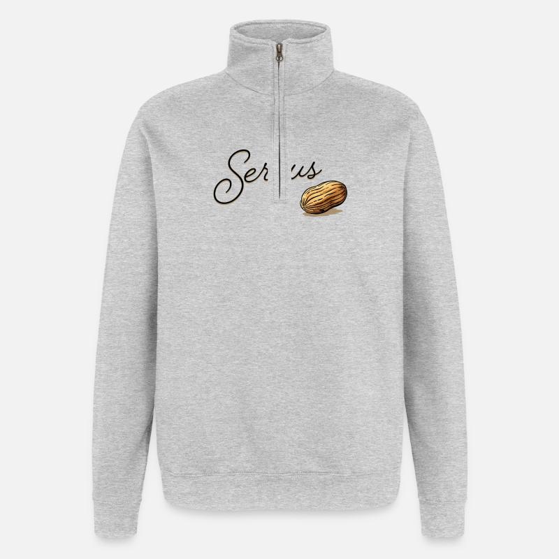 Conception du scénario de Serius Mandel - Sweat à zip 1/4 - gris chiné