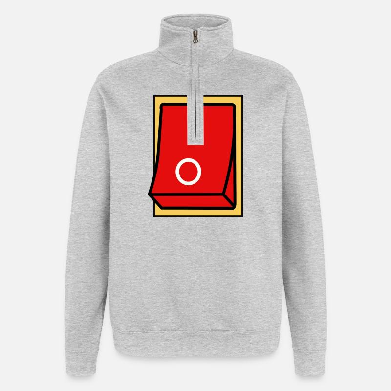 ON - OFF SCHALTER - Quarter-Zip-Sweatshirt - Grau meliert