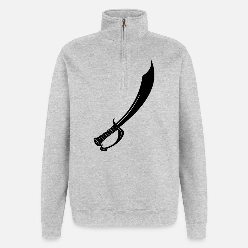 Épée - Sweat à zip 1/4 - gris chiné