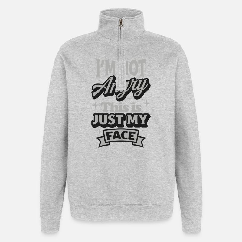 Personalized Catchphrase T-shirt design - Quarter-Zip Sweatshirt - heather grey
