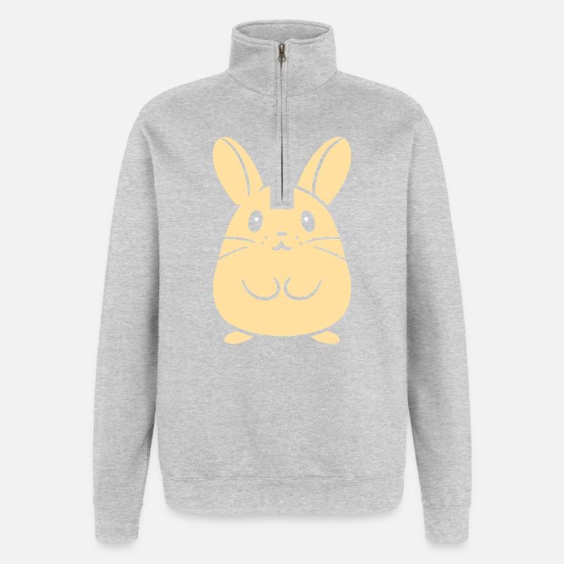 viscacha - Sweat à zip 1/4 - gris chiné