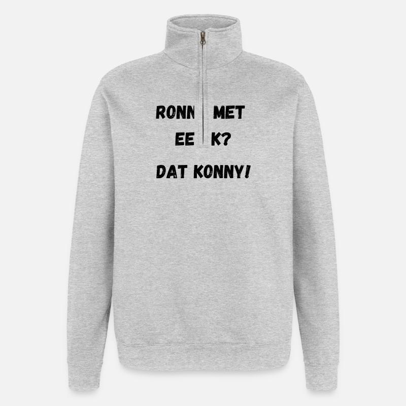 Ronny mit einem K - Quarter-Zip-Sweatshirt - Grau meliert