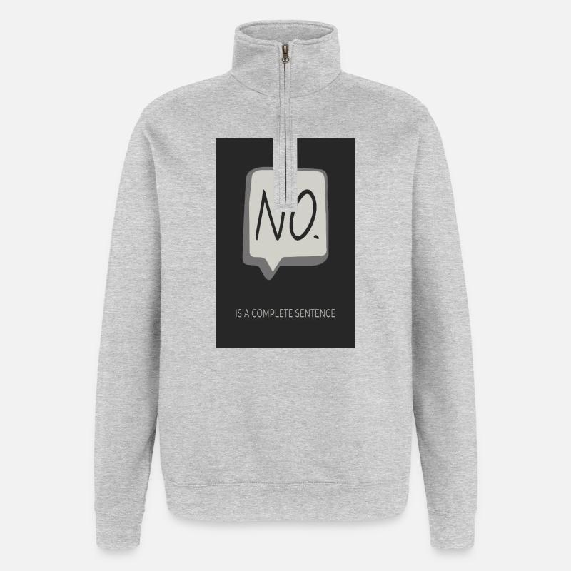 NON. est un ensemble complet - Sweat à zip 1/4 - gris chiné