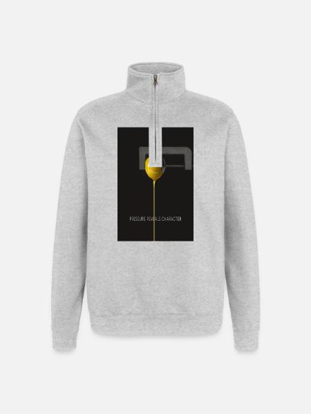 Pressure Reveals Character Poster - Quarter-Zip Sweatshirt - heather grey