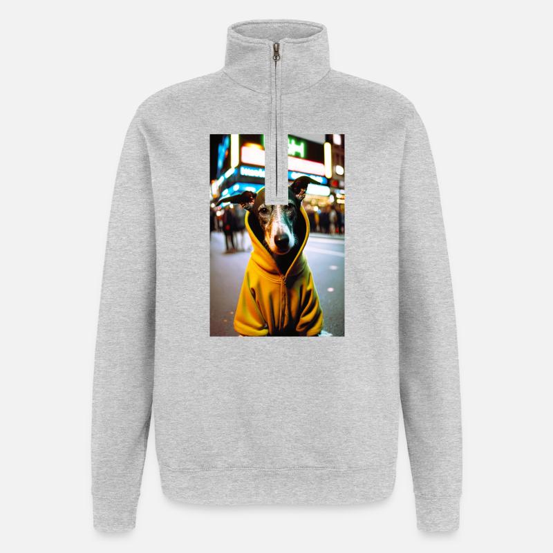 Anthropomorph 06 - Quarter-Zip-Sweatshirt - Grau meliert