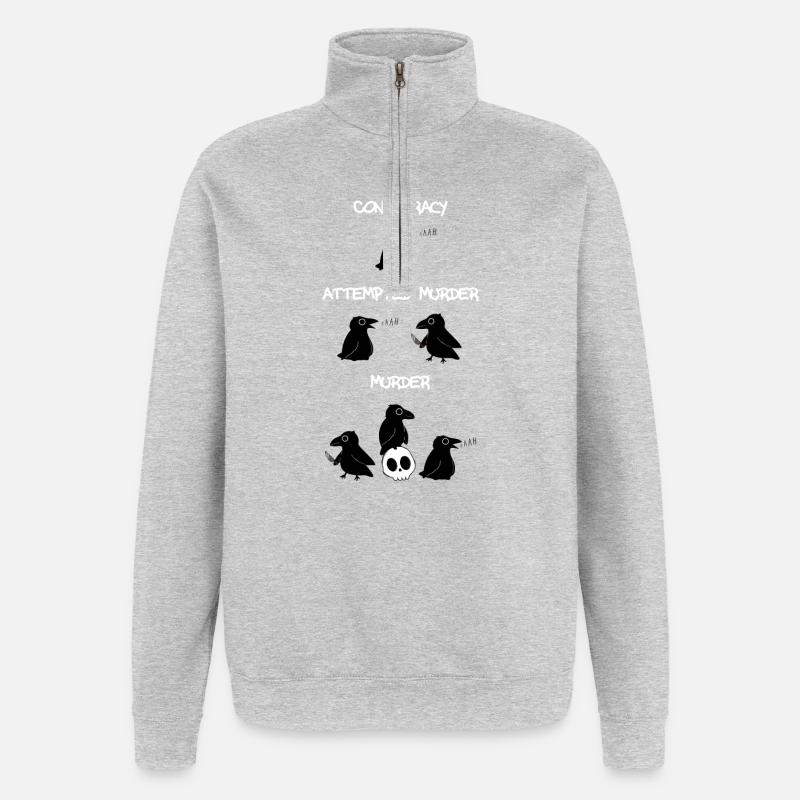 Conspiracy - Attempted Murder - Murder - Quarter-Zip Sweatshirt - heather grey