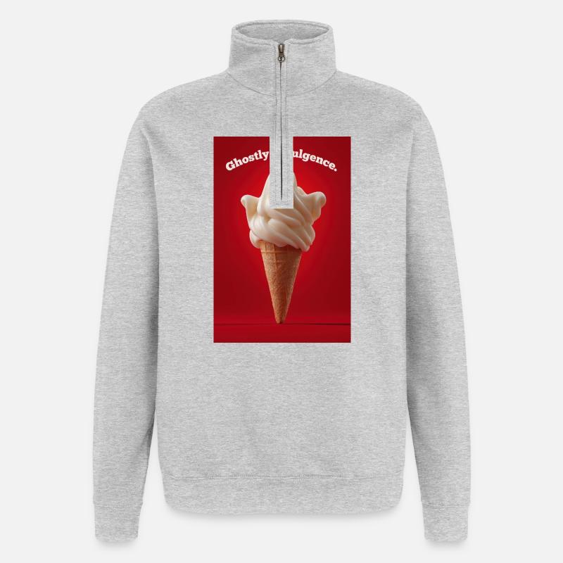 Glace Ghostly Indulgence - Sweat à zip 1/4 - gris chiné