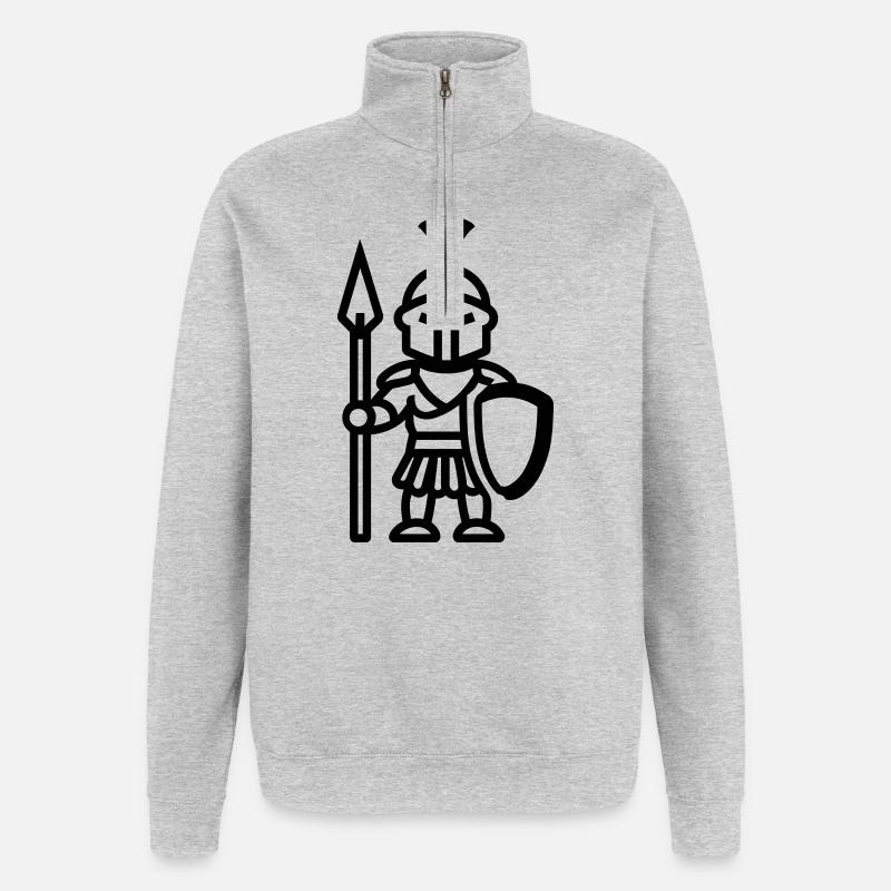 warrior - Quarter-Zip Sweatshirt - heather grey
