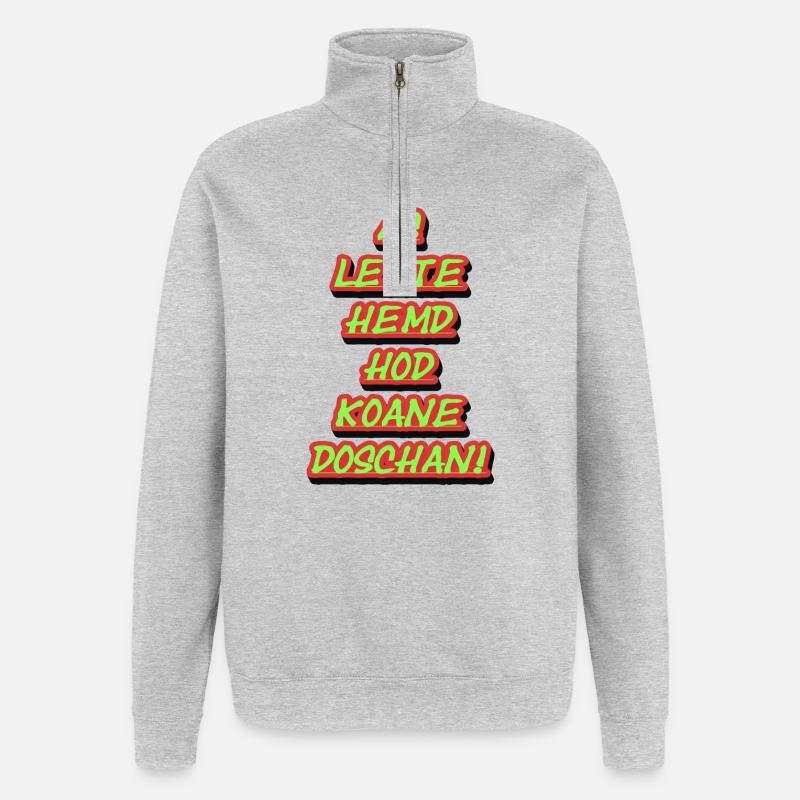 Neon Graffiti Stacking Texts - Quarter-Zip Sweatshirt - heather grey