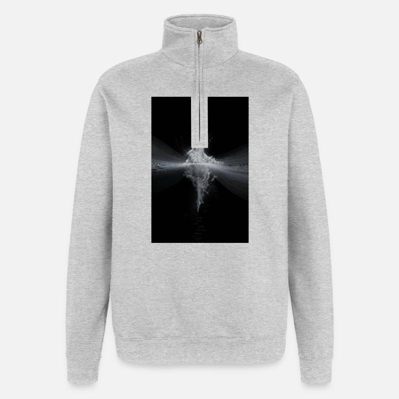 Quanten-Puls-Echo - Quarter-Zip-Sweatshirt - Grau meliert