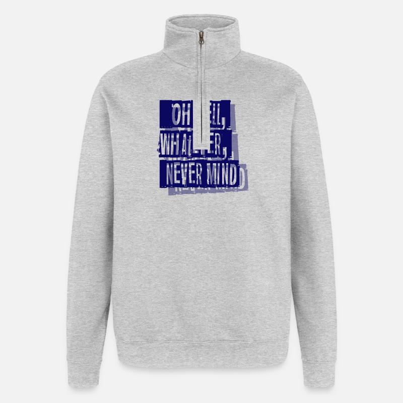 nevermind - Quarter-Zip Sweatshirt - heather grey