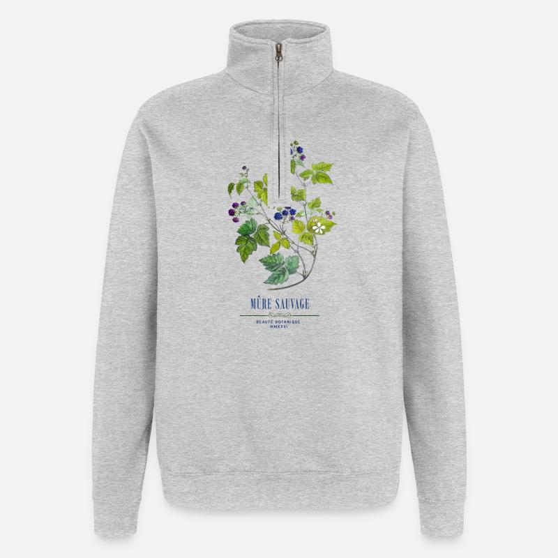 dewberry Botanique - Quarter-Zip Sweatshirt - heather grey