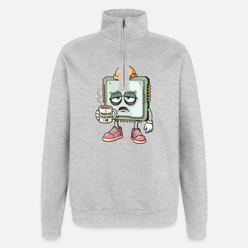 CPU Character - Quarter-Zip Sweatshirt - heather grey