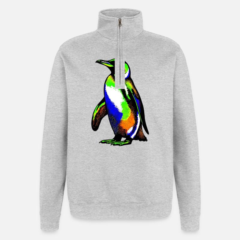 Penguin - Quarter-Zip Sweatshirt - heather grey