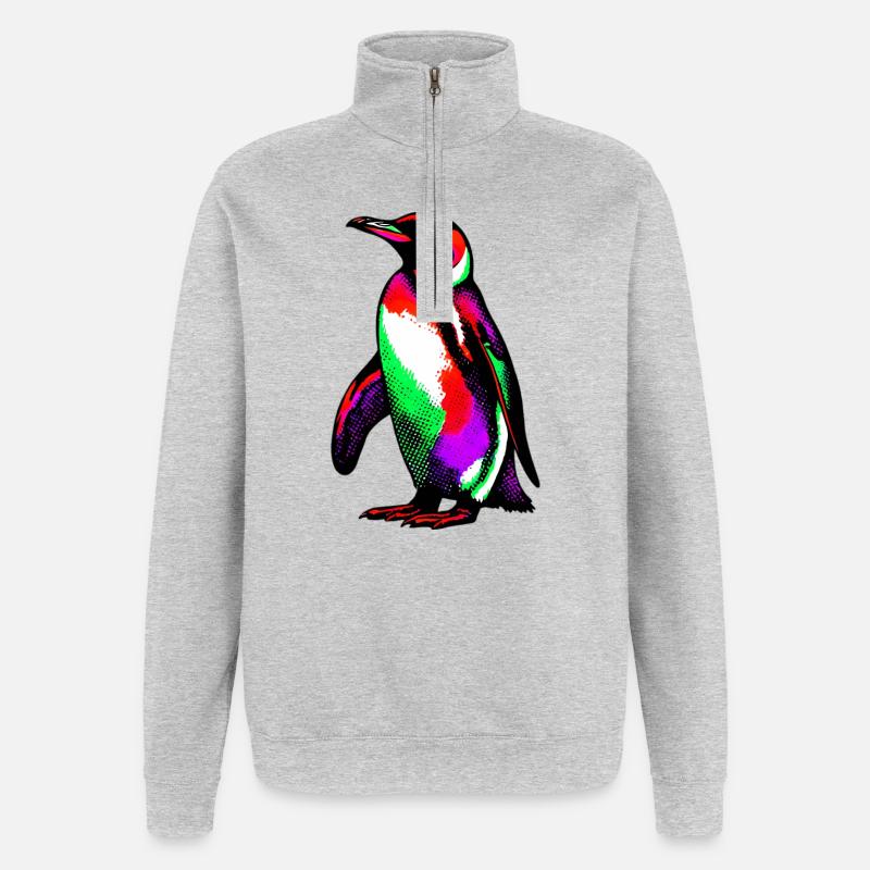 Penguin - Quarter-Zip Sweatshirt - heather grey