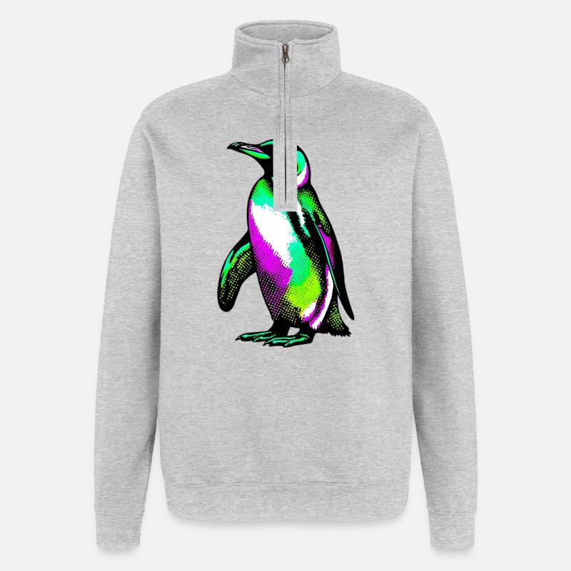 Penguin - Quarter-Zip Sweatshirt - heather grey