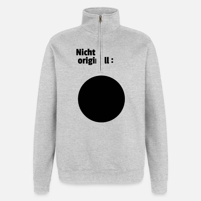 Nicht originell - Quarter-Zip-Sweatshirt - Grau meliert