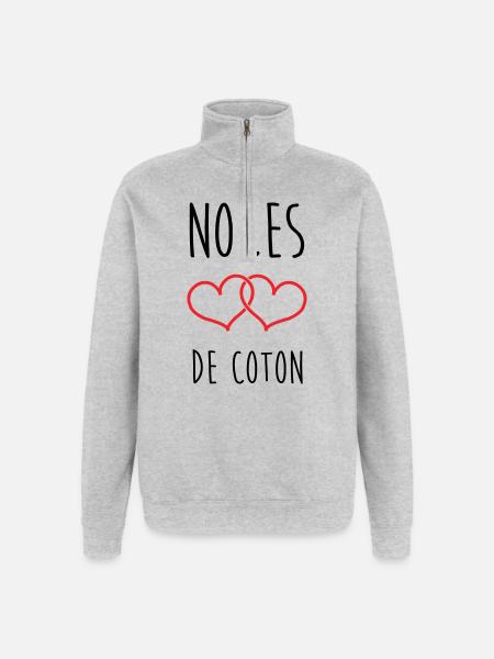Cotton Wedding 1 Year Wedding - Quarter-Zip Sweatshirt - heather grey