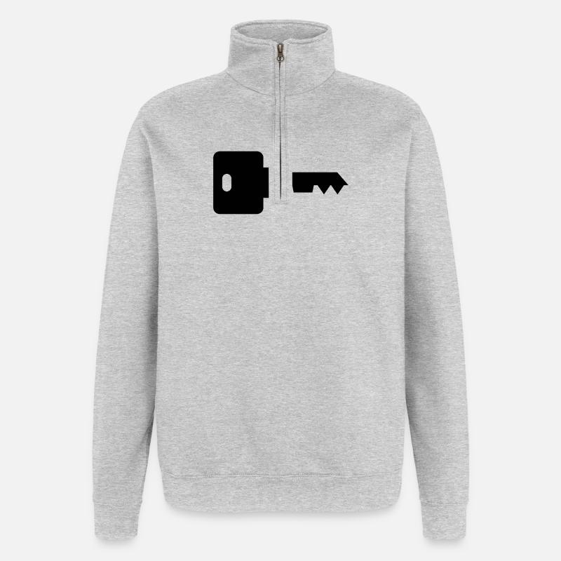 Clé de la maison - Sweat à zip 1/4 - gris chiné