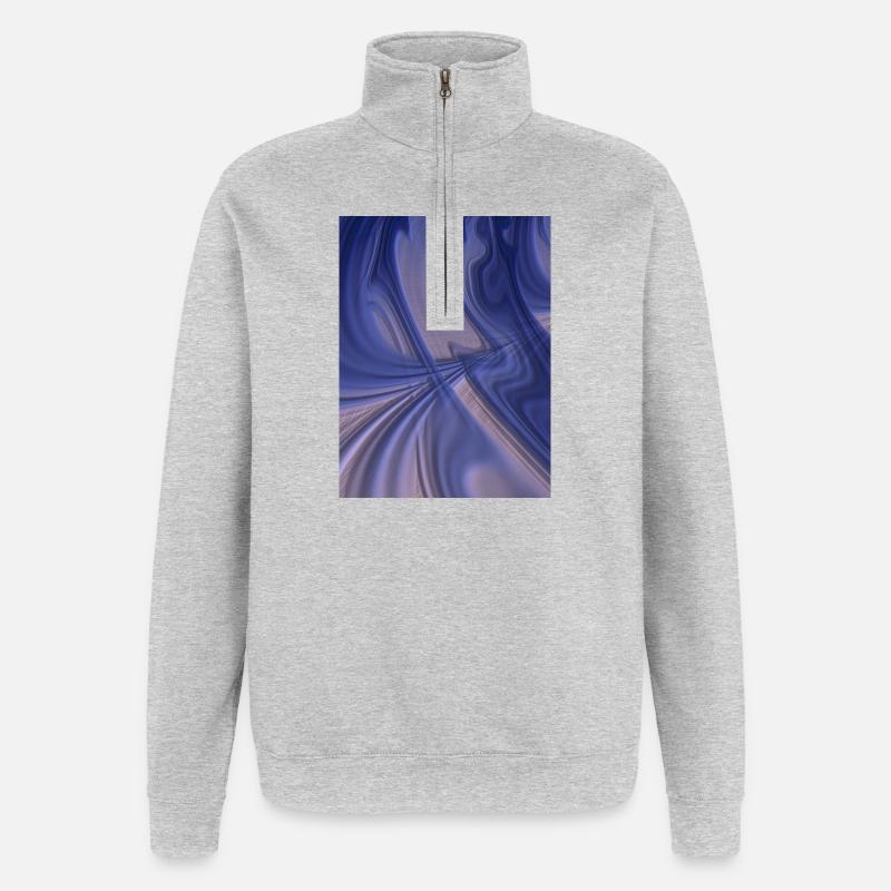 Wüste - Quarter-Zip-Sweatshirt - Grau meliert
