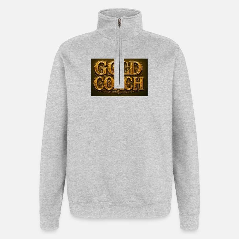 Ensemble GeleID de style steampunk - Sweat à zip 1/4 - gris chiné