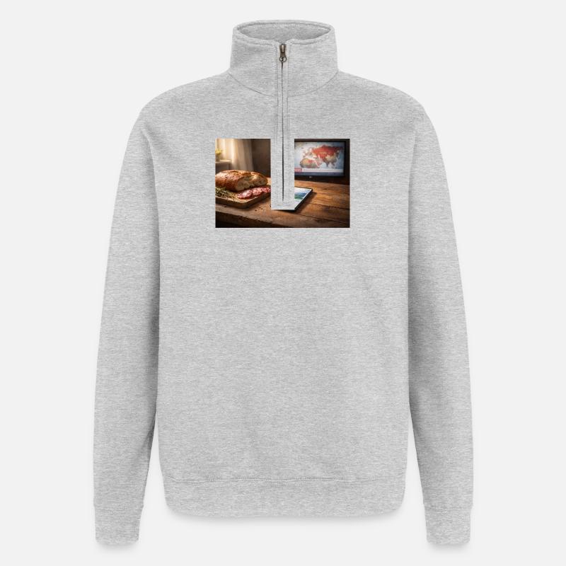 Everything that really carries is simple. - Quarter-Zip Sweatshirt - heather grey