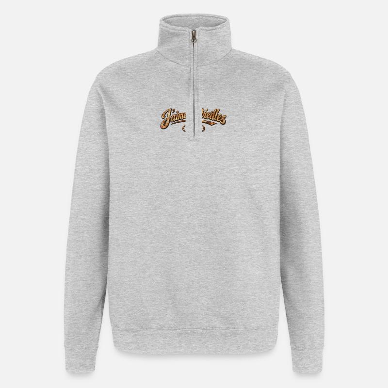 I like old Rusty motorcycles - Quarter-Zip Sweatshirt - heather grey