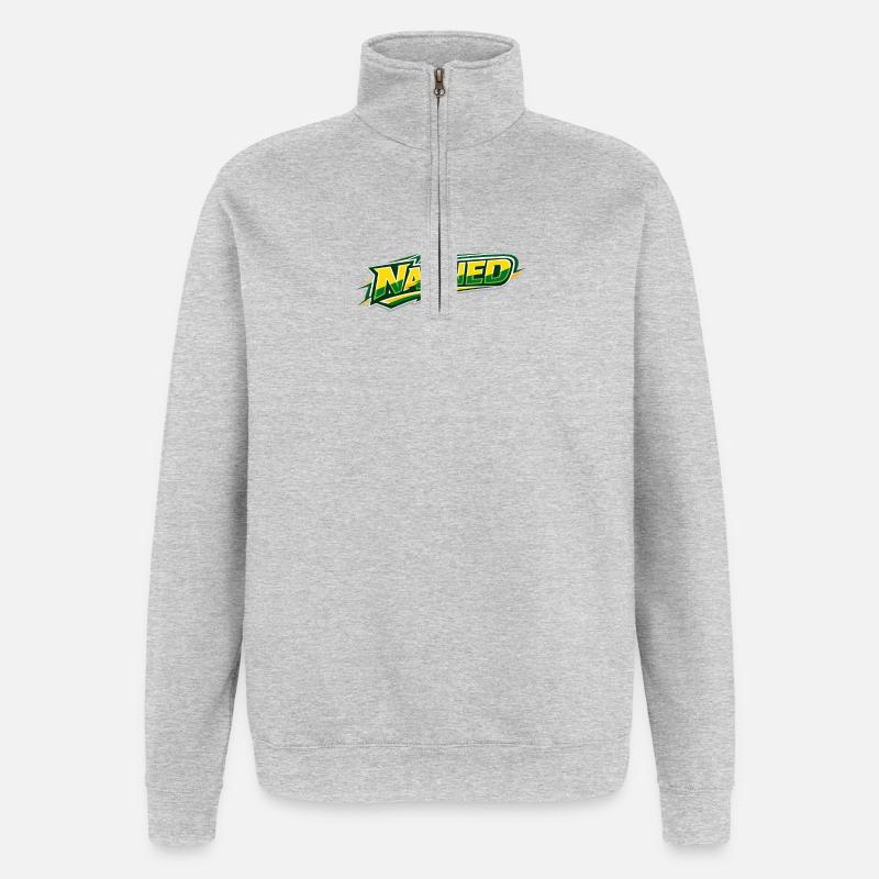 NAONED - Quarter-Zip-Sweatshirt - Grau meliert