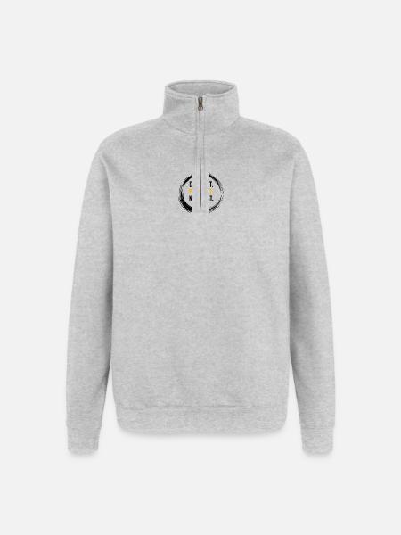 Pursue It Bold Motivational Stamp - Quarter-Zip Sweatshirt - heather grey