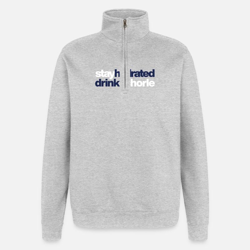 Restez hydraté, boissons spritzer - Sweat à zip 1/4 - gris chiné