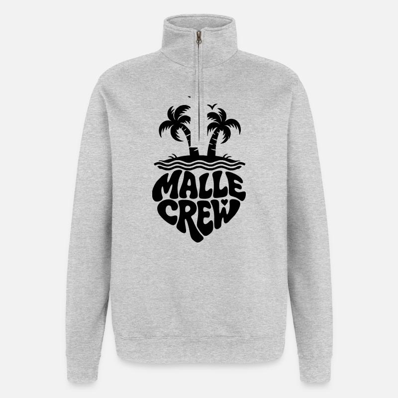 Équipe de Majorque - Sweat à zip 1/4 - gris chiné