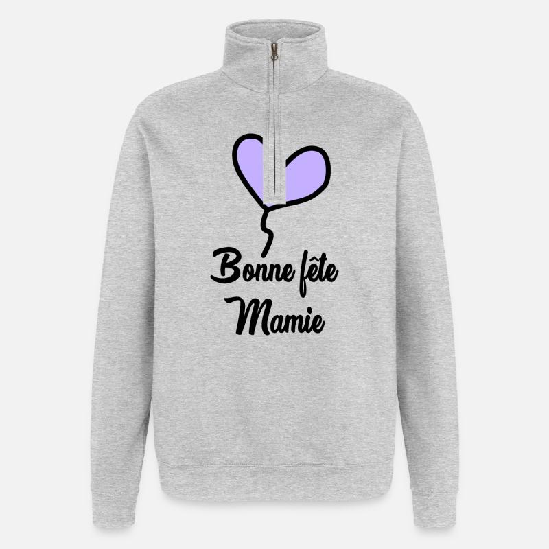 OMA. MUTTERTAG - Quarter-Zip-Sweatshirt - Grau meliert
