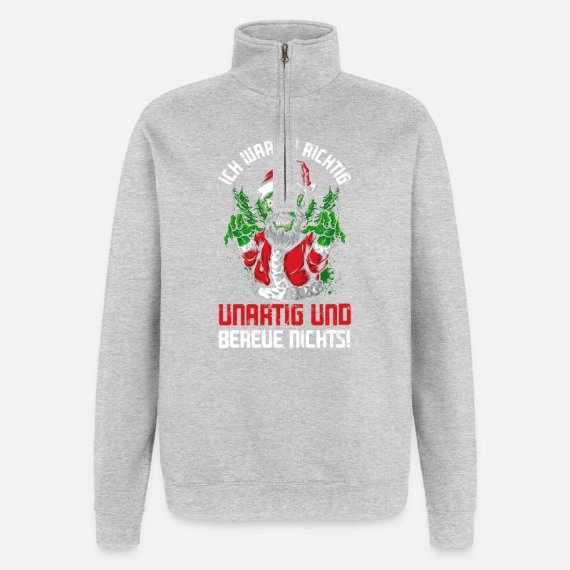 Bogenschütze Bogensport Bogenschießen - Quarter-Zip-Sweatshirt - Grau meliert