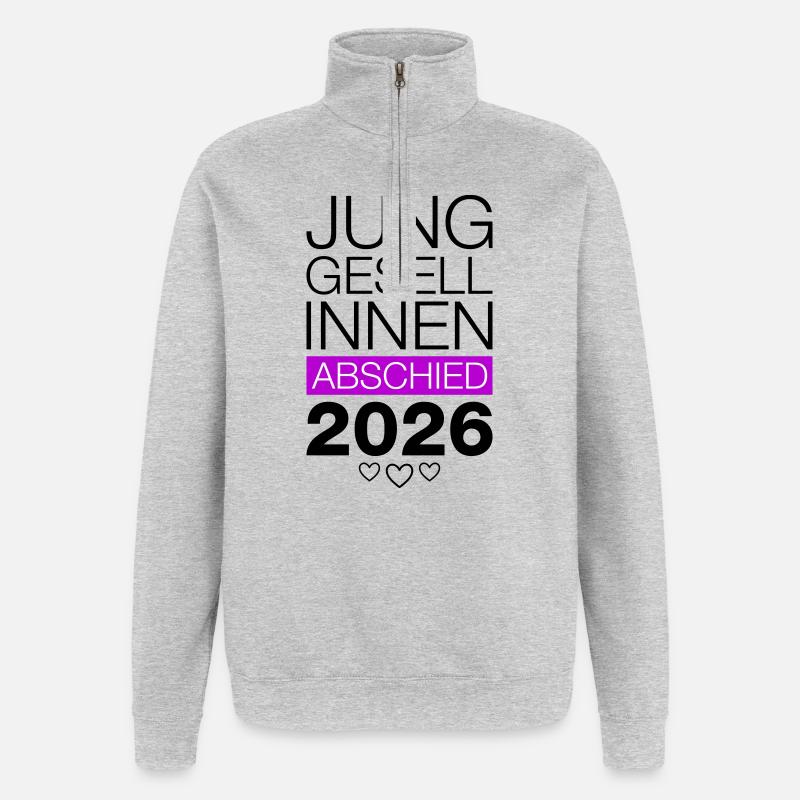 Junggesellenabschied 2026 Jga - Quarter-Zip-Sweatshirt - Grau meliert