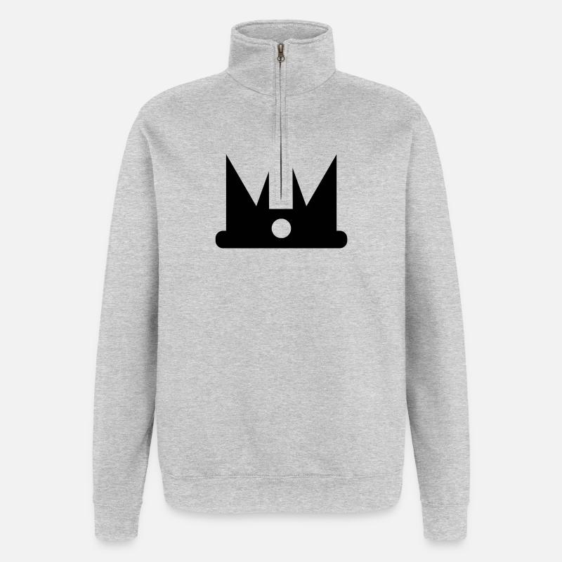 Crown - Quarter-Zip Sweatshirt - heather grey