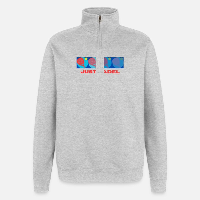 Just Hide Padel - Quarter-Zip Sweatshirt - heather grey