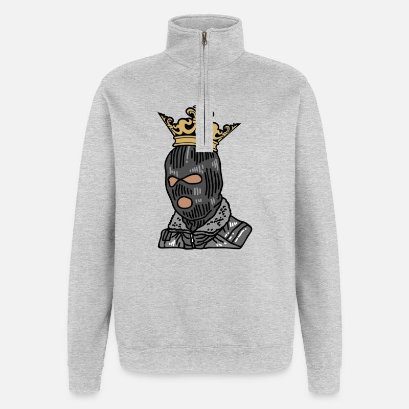 Maskierter Monarch Graff Couture - Quarter-Zip-Sweatshirt - Grau meliert