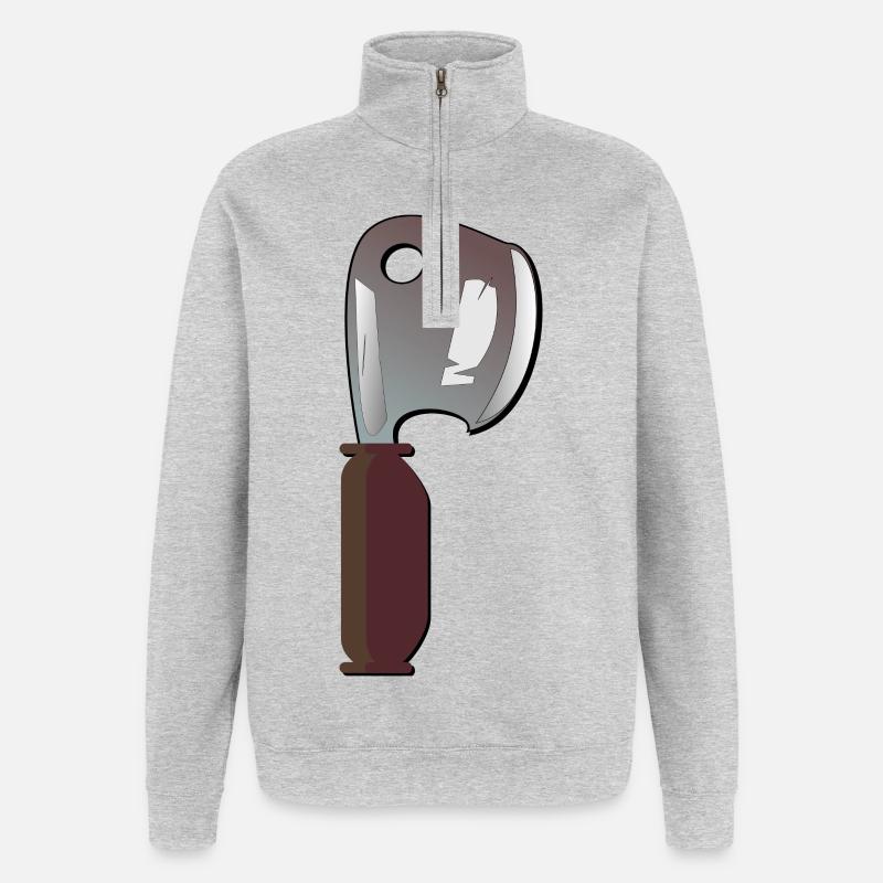 Hackbeil COUTEAU DE CUISINE CUISINE CUISINE - Sweat à zip 1/4 - gris chiné