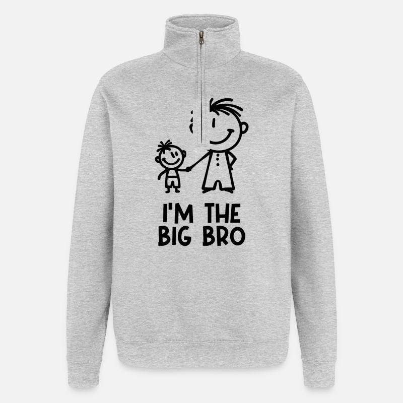 Sibling Love Brother Statement Proud Great - Quarter-Zip Sweatshirt - heather grey