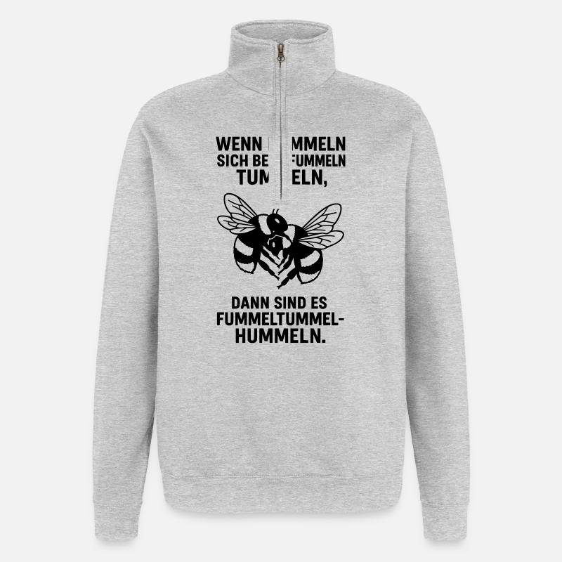 Fummel Tummel Hummeln - Sweat à zip 1/4 - gris chiné