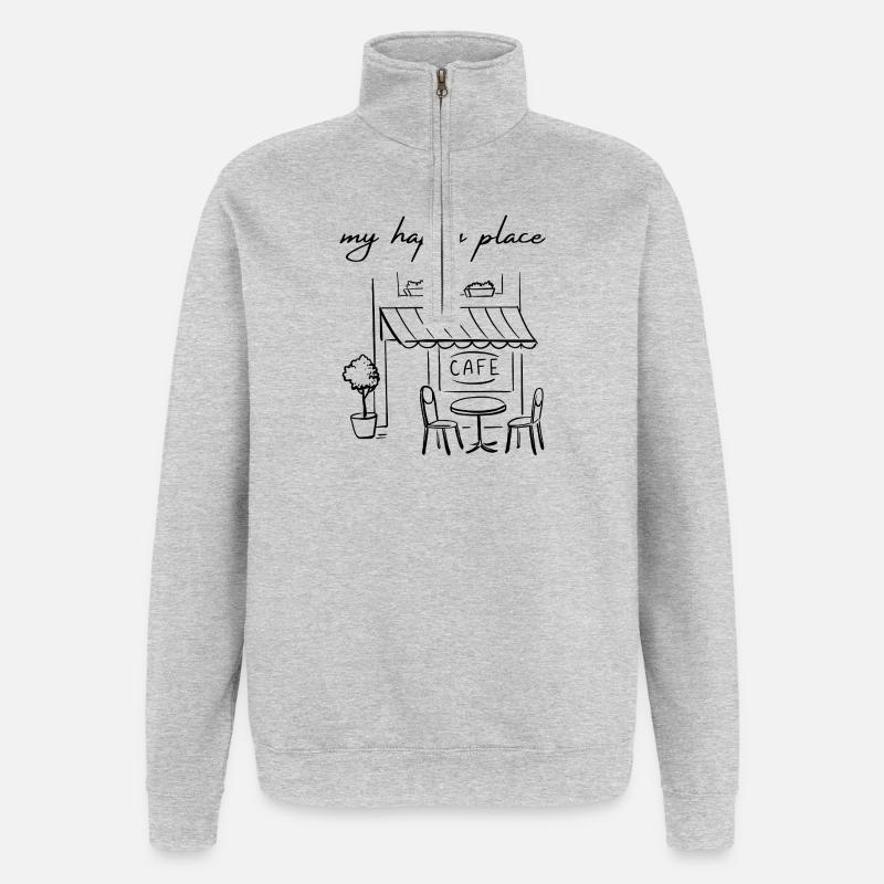 Design is missing - Quarter-Zip Sweatshirt - heather grey