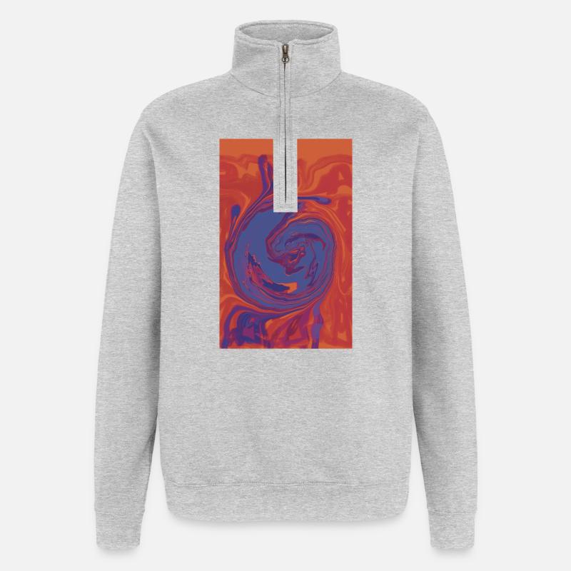 Spirale de l’Enfer de Marbre - Sweat à zip 1/4 - gris chiné