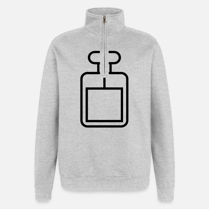 perfume bottle - Quarter-Zip Sweatshirt - heather grey