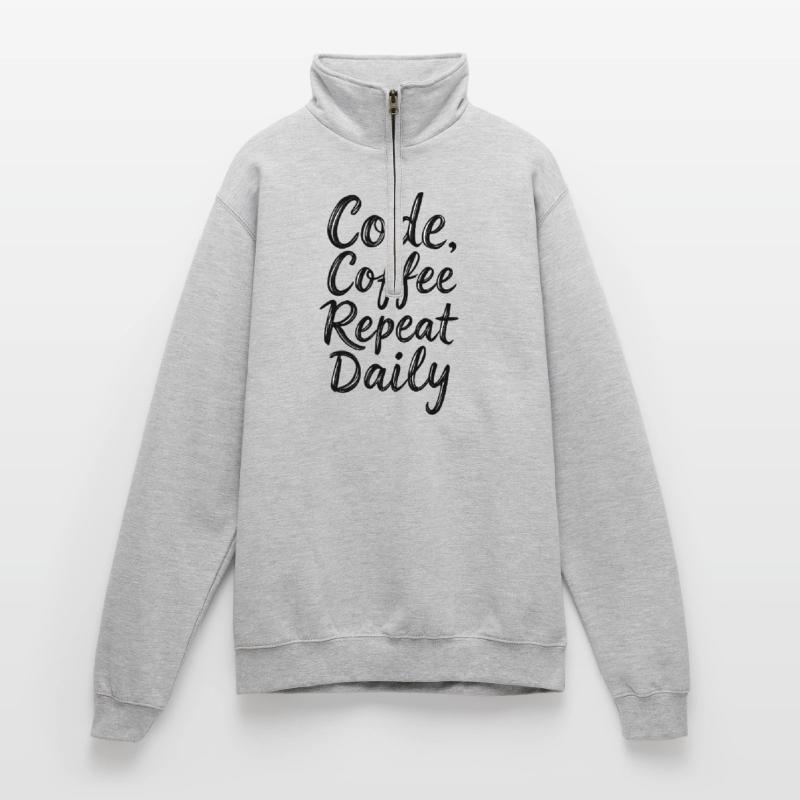 Code Sleep Debug Repeat Programmer Shirt Sweat à zip 1/4