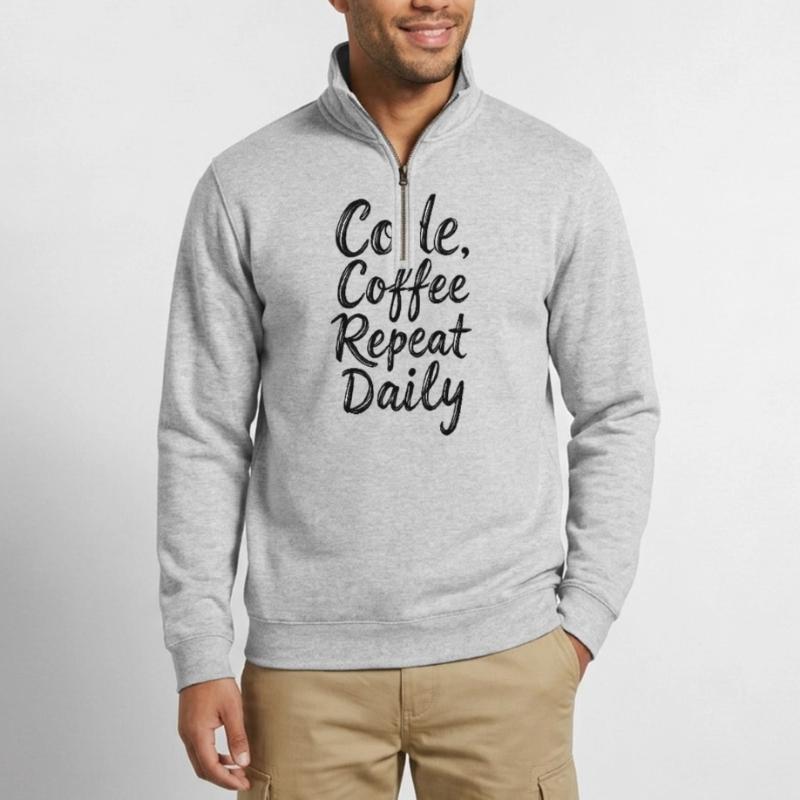 Code Sleep Debug Repeat Programmer Shirt Sweat à zip 1/4